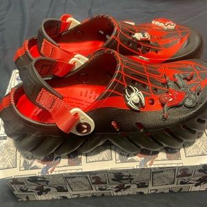 CROCS Black Red **BRAND NEW** Marvel Spider-Man Miles Morales Edition